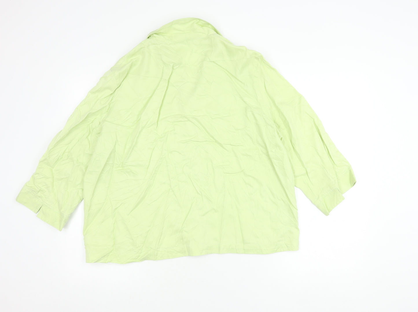 Gold by Michael H Women’s Green Size 18 Button-Up Shirt 100% Lyocell