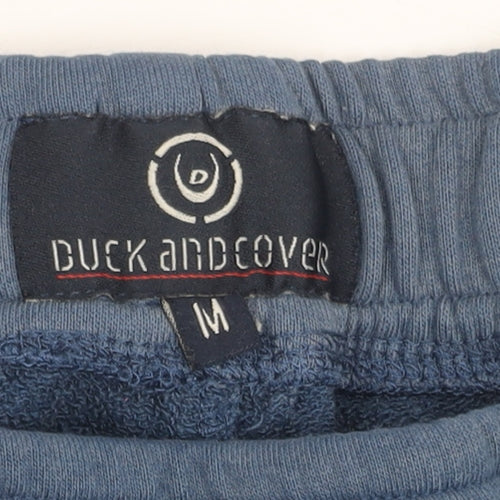 Duck and Cover Boys Blue M Sweat Shorts with Drawstring Pockets