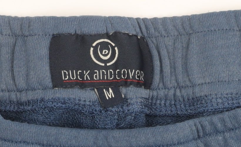 Duck and Cover Boys Blue M Sweat Shorts with Drawstring Pockets