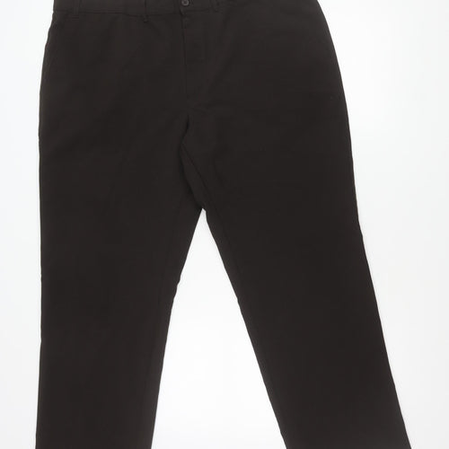 Marks and Spencer Men's Brown 42in Waist 29in Leg Dress Pants