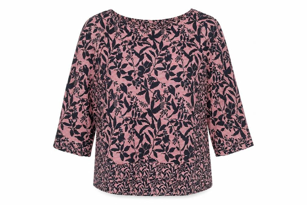 Front view of Marks & Spencer women’s multicoloured floral tunic blouse uk 14