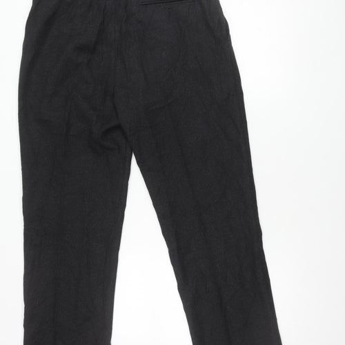 Lapidus Mens Black Wool Blend Dress Pants Size 34 Straight Leg