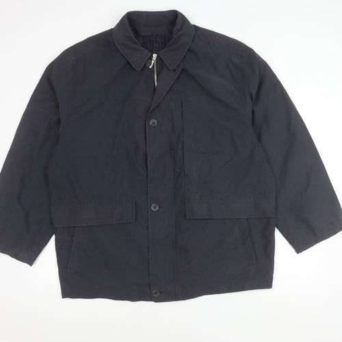 BUSH Unisex Adults Blue Size 44 Mid-Length Polyester Jacket