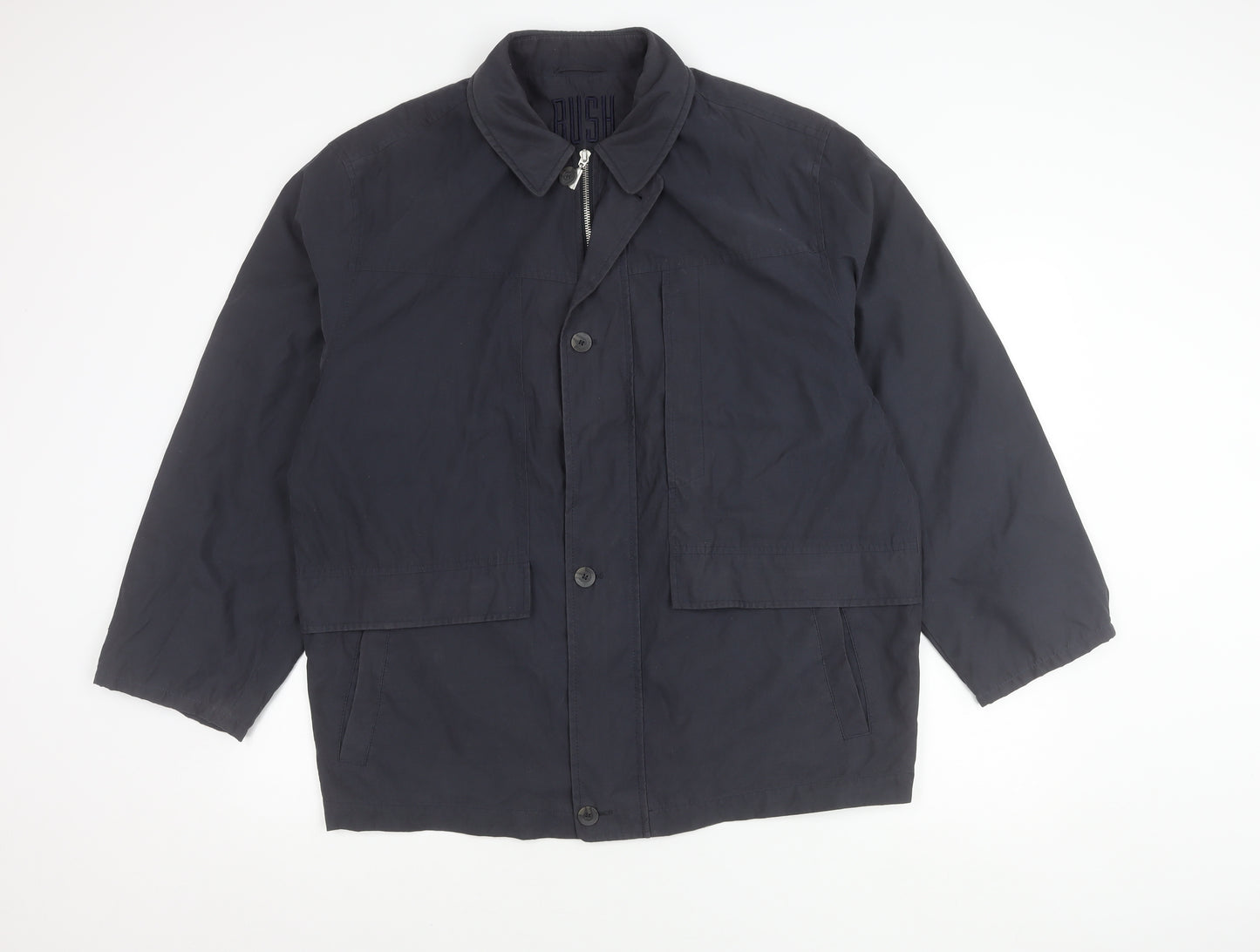 BUSH Unisex Adults Blue Size 44 Mid-Length Polyester Jacket