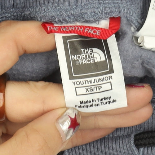 The North Face Boys Blue XS Jogger Sweatpants Tapered Fleece