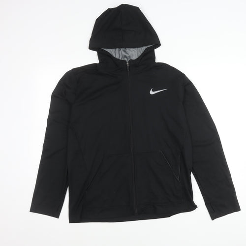 Nike Boys Black XL Dri-FIT Full Zip Hoodie Sweatshirt Activewear