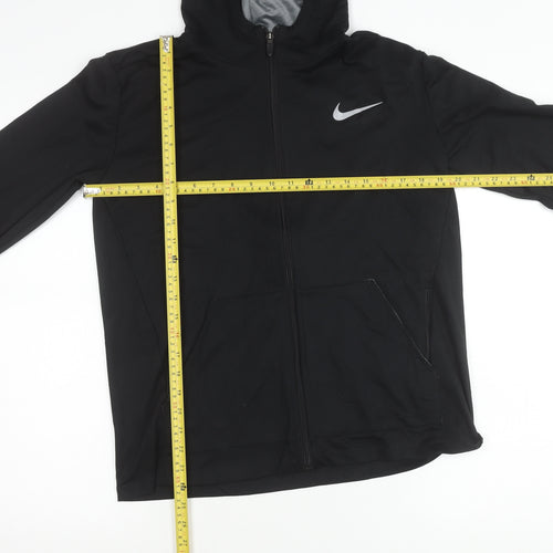 Nike Boys Black XL Dri-FIT Full Zip Hoodie Sweatshirt Activewear