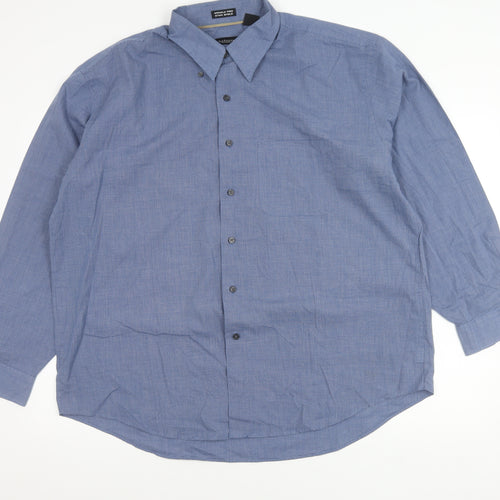 Van Heusen Men’s Blue XL Classic Fit Long Sleeve Button-Up Shirt