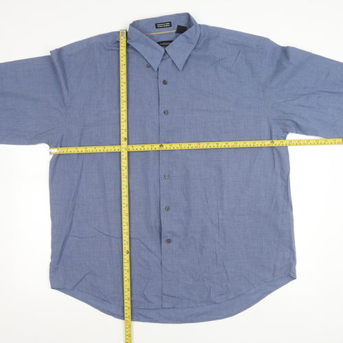 Van Heusen Men’s Blue XL Classic Fit Long Sleeve Button-Up Shirt