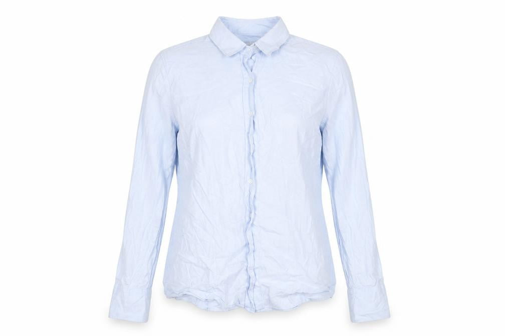 Austin Reed Womens Blue Cotton Button-Up Shirt Size 12 Long Sleeve