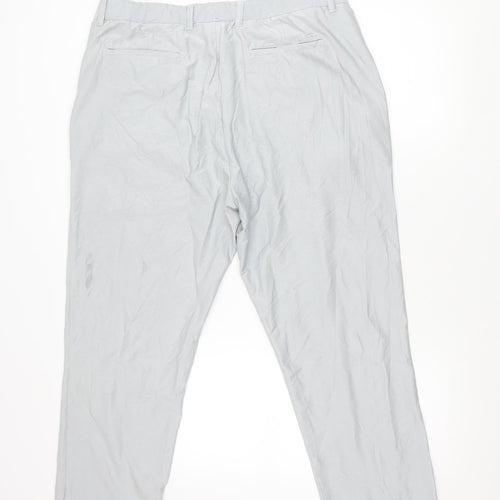 Adidas Men’s Grey Chino Trousers Size 36x34 Cotton Stretch