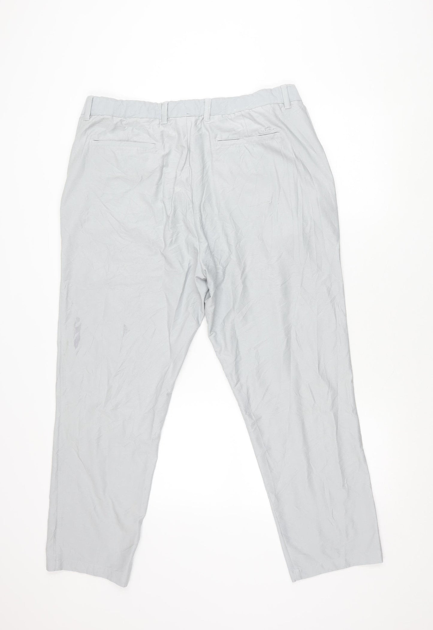 Adidas Men’s Grey Chino Trousers Size 36x34 Cotton Stretch