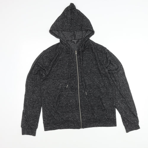 Brave Soul Women’s Black Hooded Zip Up Jacket Size M