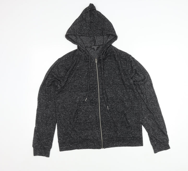 Brave Soul Women’s Black Hooded Zip Up Jacket Size M