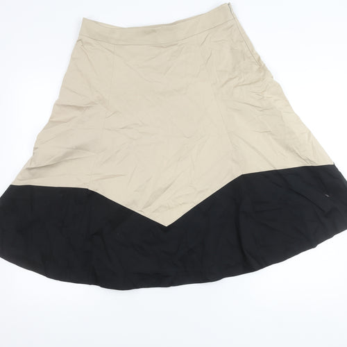 Betty Jackson Black Women’s Beige & Black A-Line Skirt Size 12