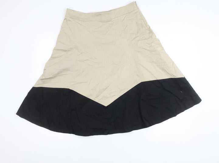 Betty Jackson Black Women’s Beige & Black A-Line Skirt Size 12