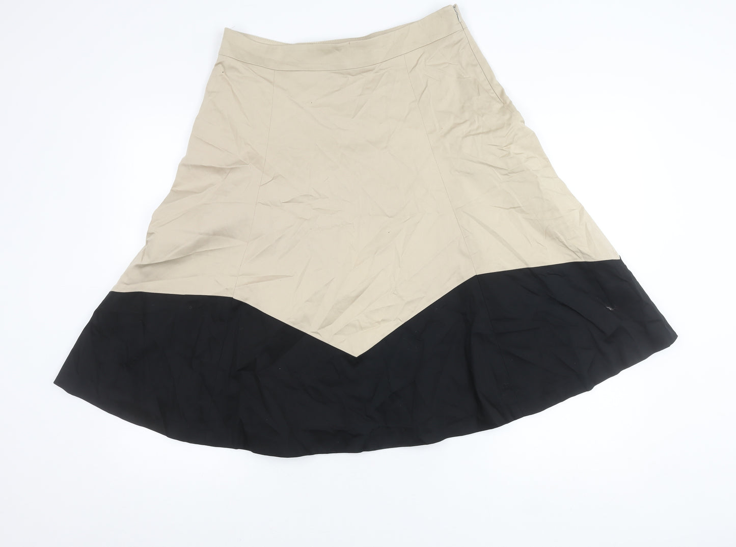Betty Jackson Black Women’s Beige & Black A-Line Skirt Size 12