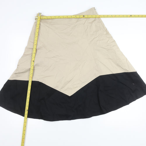 Betty Jackson Black Women’s Beige & Black A-Line Skirt Size 12
