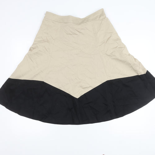 Betty Jackson Black Women’s Beige & Black A-Line Skirt Size 12