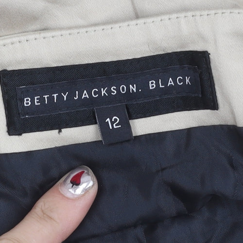 Betty Jackson Black Women’s Beige & Black A-Line Skirt Size 12