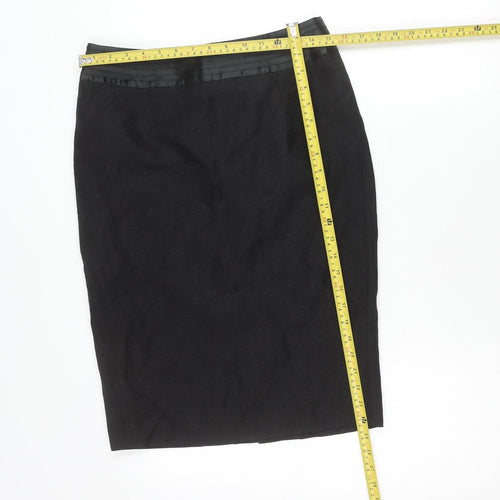 Et Vous Womens Black Size 10 Pencil Skirt Knee Length Workwear