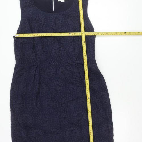 Boden Women’s Blue Sleeveless Floral Sheath Dress Size 10