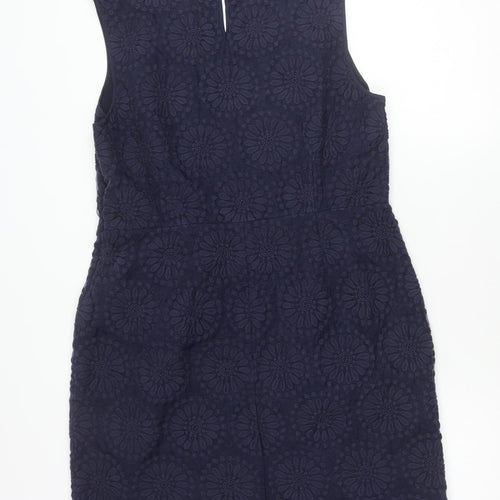 Boden Women’s Blue Sleeveless Floral Sheath Dress Size 10