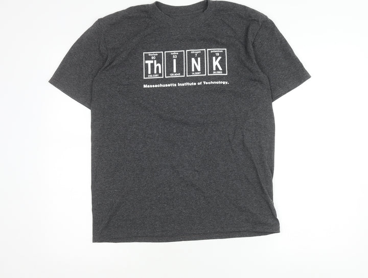 Champion Boys Grey Graphic T-Shirt 14-16Y MIT Think Print Casual Tee