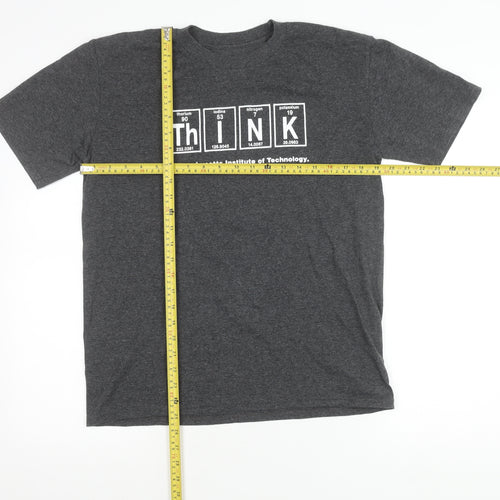 Champion Boys Grey Graphic T-Shirt 14-16Y MIT Think Print Casual Tee