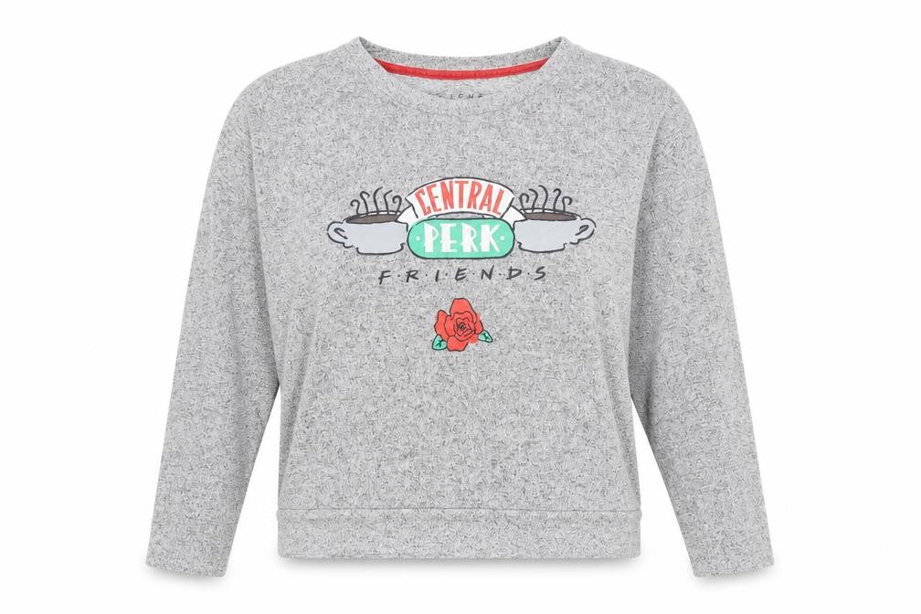 Love Lounge Women’s Grey Friends Central Perk Pyjama Top S