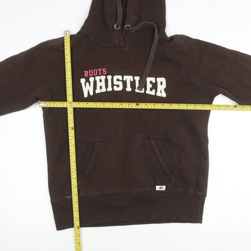 Ski Roots Womens Brown Whistler Hoodie L Pullover Cotton Blend
