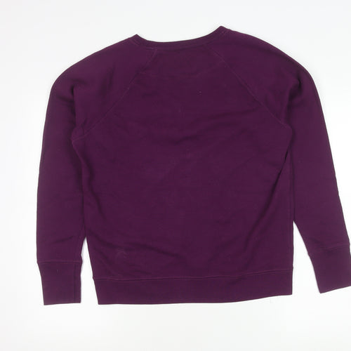 Champion Women’s Purple Pullover Sweatshirt M Logo Embroidered