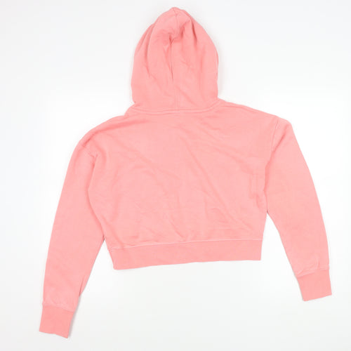 Nike Girls Pink Logo Pullover Hoodie XL Lightweight Fleece Sportswear