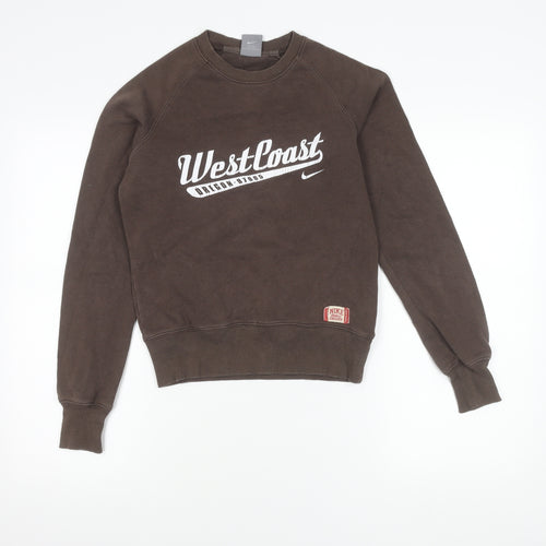 Nike Unisex Kids Brown XS West Coast Graphic Pullover Sweatshirt