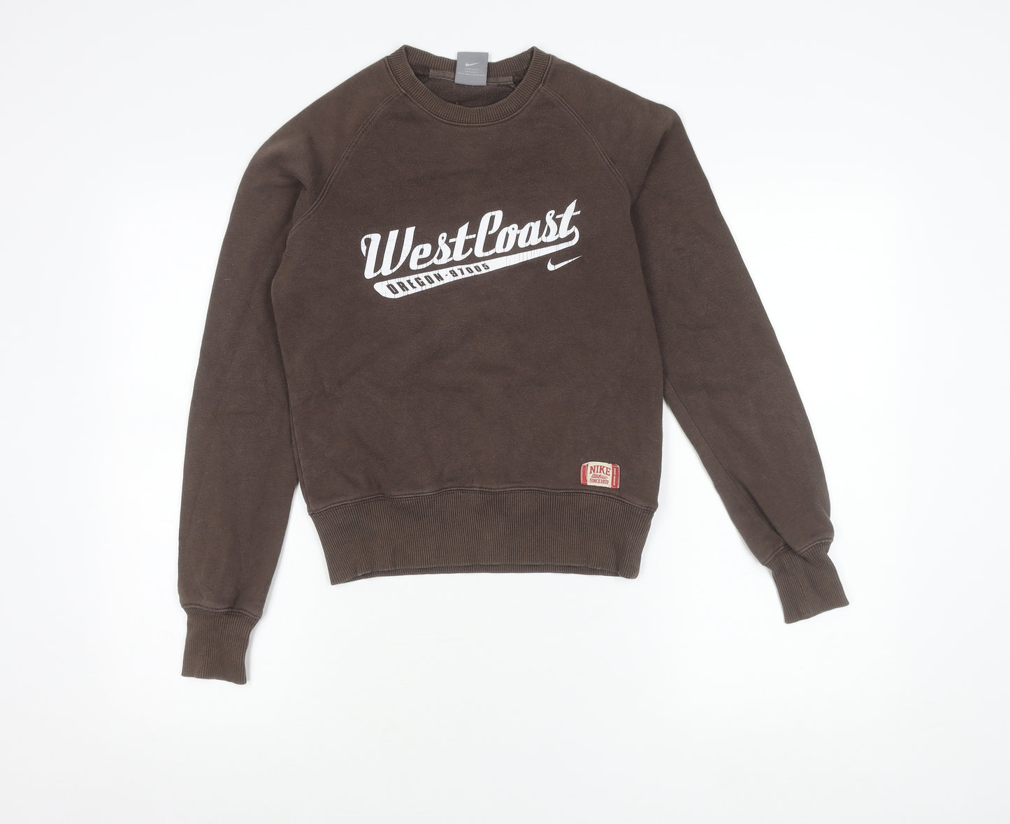 Nike Unisex Kids Brown XS West Coast Graphic Pullover Sweatshirt