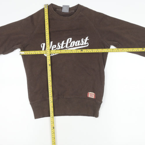 Nike Unisex Kids Brown XS West Coast Graphic Pullover Sweatshirt