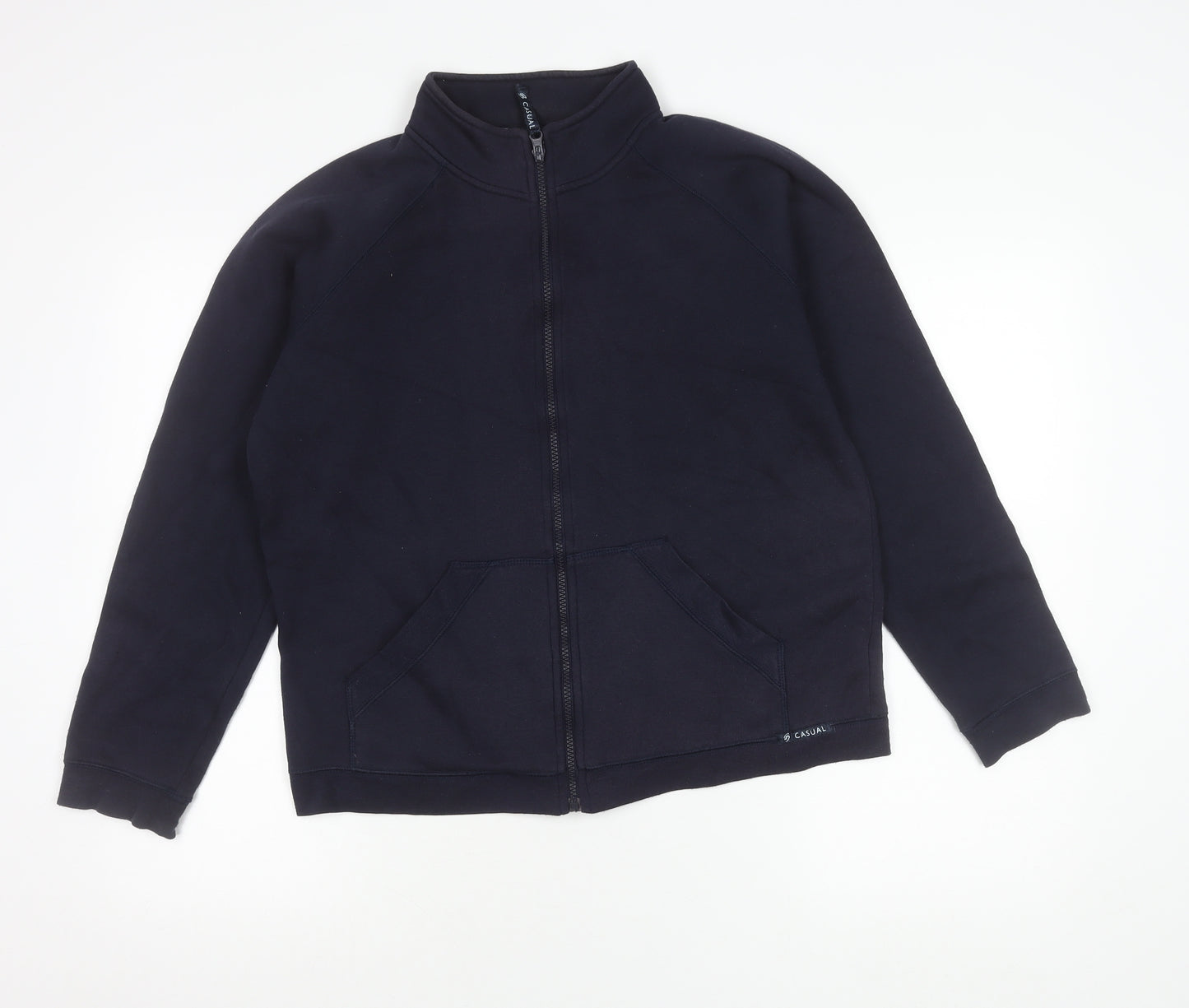 Berkertex Teens Blue Fleece Zip Jacket Size 14 Casual Full Zip