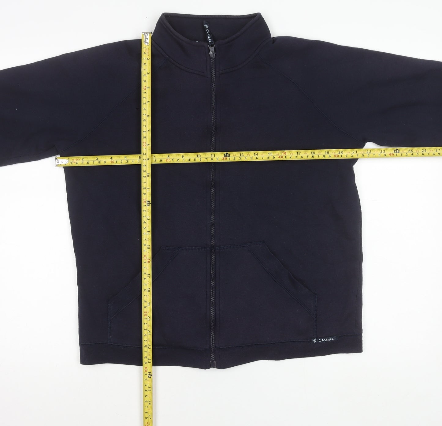 Berkertex Teens Blue Fleece Zip Jacket Size 14 Casual Full Zip