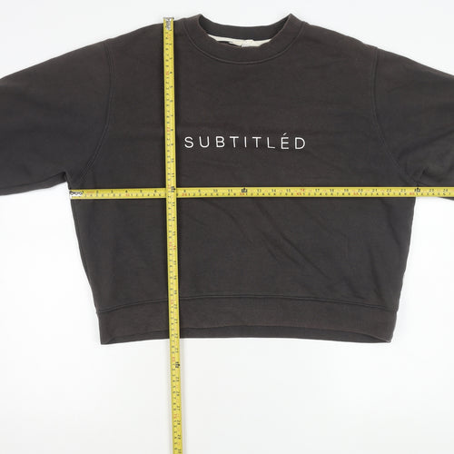 Subtitled Women’s Black Logo Pullover Sweatshirt Size M