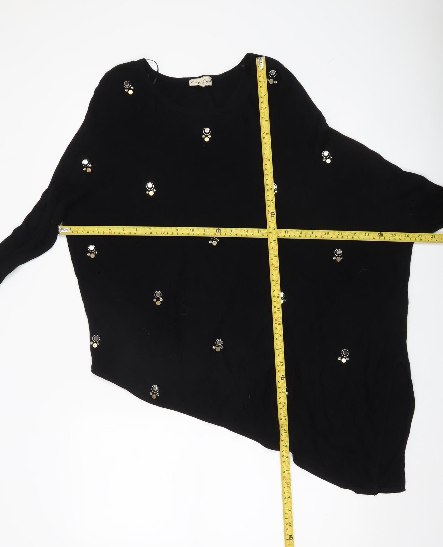 Phase Eight Women’s Black Beaded Pullover Jumper UK 8