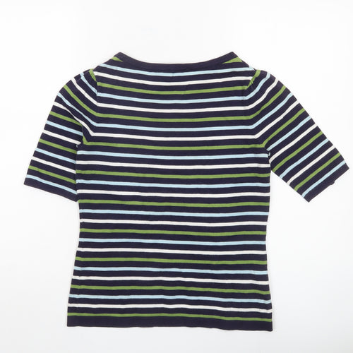 Laura Ashley Womens Multicoloured Striped Boat Neck Jumper UK10