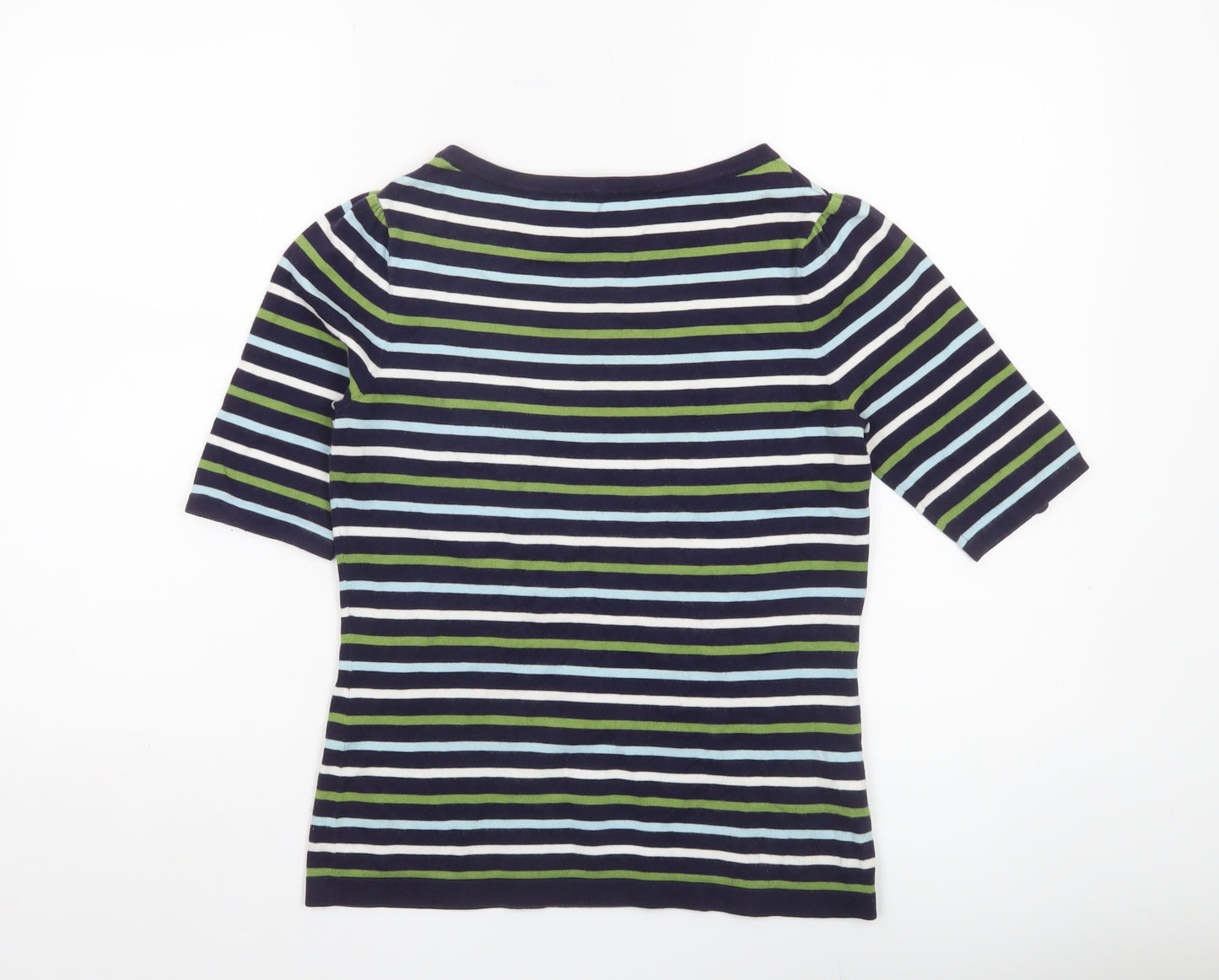 Laura Ashley Womens Multicoloured Striped Boat Neck Jumper UK10