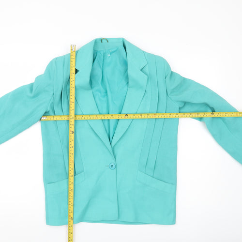 Whispers Women Green Size 10 Single-Breasted Blazer Jacket