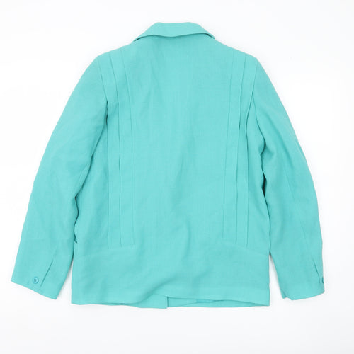 Whispers Women Green Size 10 Single-Breasted Blazer Jacket