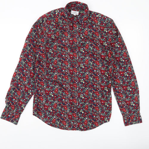 Next Mens XS Multicoloured Floral Button-Up Long Sleeve Shirt
