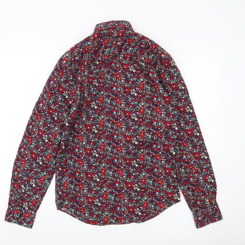 Next Mens XS Multicoloured Floral Button-Up Long Sleeve Shirt
