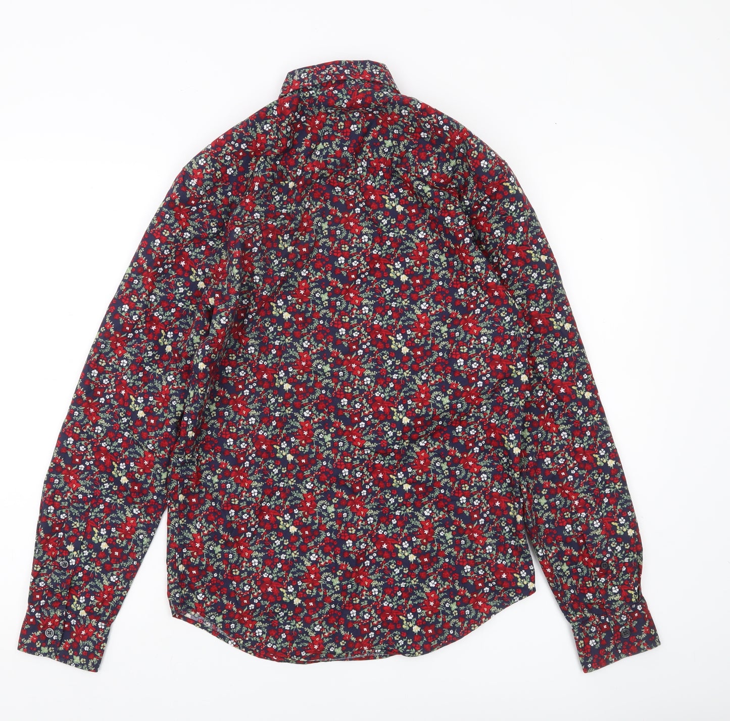 Next Mens XS Multicoloured Floral Button-Up Long Sleeve Shirt