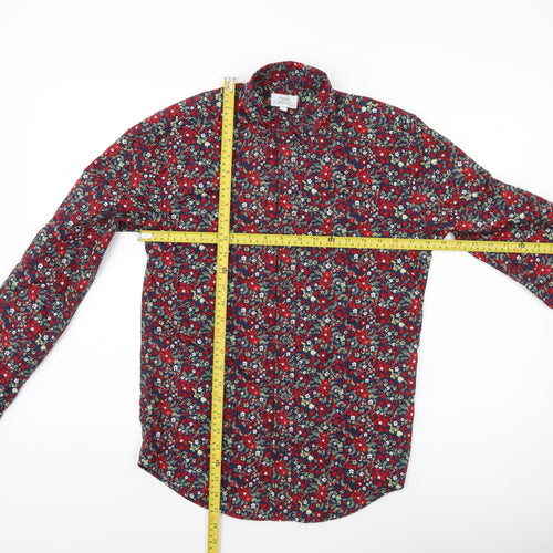Next Mens XS Multicoloured Floral Button-Up Long Sleeve Shirt