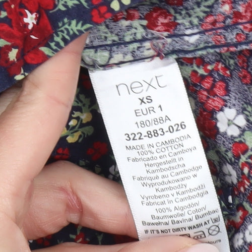 Next Mens XS Multicoloured Floral Button-Up Long Sleeve Shirt