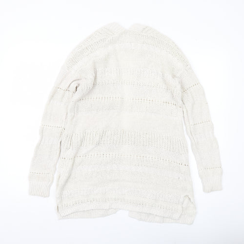 Abercrombie & Fitch Women’s Ivory XS Open Knit Long Sleeve Cardigan